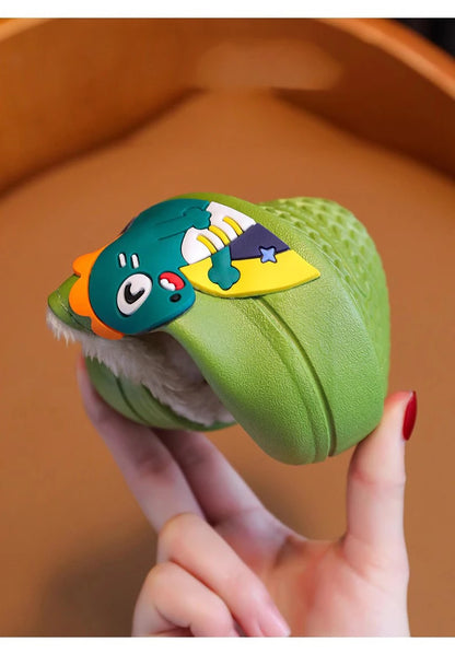 Chausson Enfant Mule Dinosaure Antidérapant